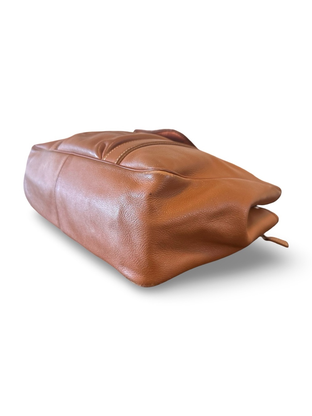 Longchamp Vintage Brown Leather Top Handle Tote Bag - Picture 12 of 16